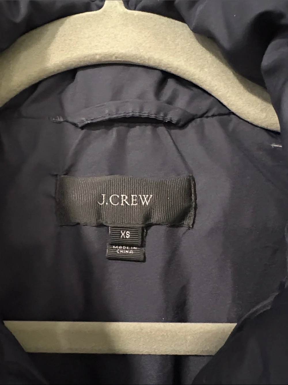 J. Crew Down Quilted Navy Puffer Vest